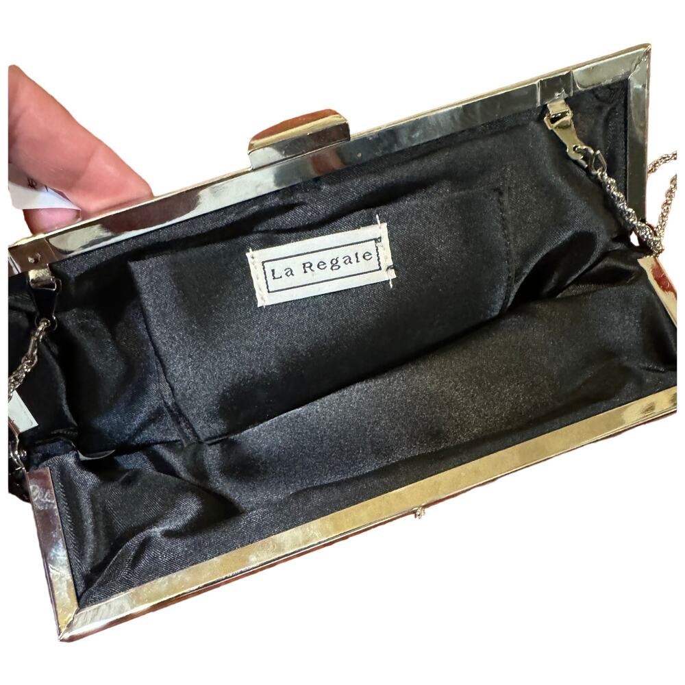 Black Sparkle Evening Clutch La Regale - Picture 4 of 6